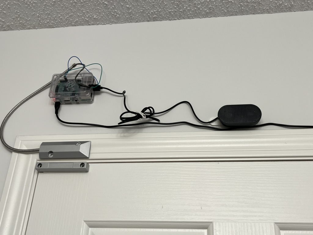 Raspberry Pi mounted to the wall